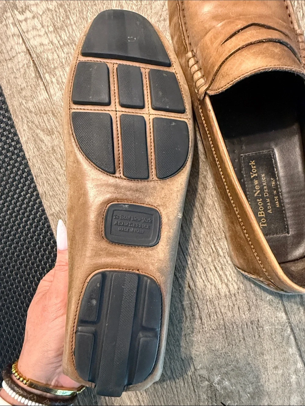 To Boot Tan Leather Penny Loafers